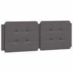 vidaXL Lit avec matelas gris 120x200 cm similicuir