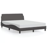 vidaXL Cadre de lit Dover gris 140x200 cm similicuir