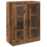 vidaXL Armoires Murailles 2 Pièces Bois ancien 69 5 x 34 x 90 cm