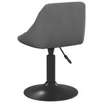 vidaXL Tabouret de bar Gris foncé Velours