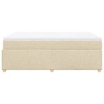 vidaXL Sommier à lattes de lit avec matelas Crème 160x200 cm Tissu