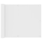 vidaXL Écran de balcon Blanc 75x400 cm Tissu Oxford