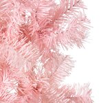 vidaXL Demi sapin de Noël artificiel mince avec support Rose 180 cm