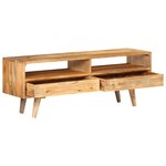 vidaXL Meuble TV 110x30x41 cm bois massif de manguier