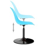 vidaXL Chaises à manger pivotantes lot de 2 bleu PP