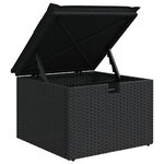 vidaXL Ensemble de Canapé de Jardin de 6 Pièces avec Coussins Noir Poly Rotin