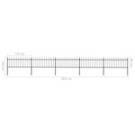 vidaXL Clôture de jardin avec dessus en lance Acier 8 5x0 8 m Noir