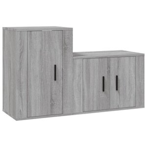 vidaXL Ensemble de meubles TV 2 Pièces Sonoma gris Bois d'ingénierie