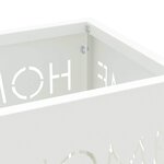 vidaXL Porte-parapluie Blanc 15 5 x 15 5 x 49 cm Acier