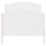 vidaXL Cadre de lit sans matelas blanc 90x190 cm bois de pin massif
