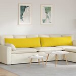vidaXL Coussins de canapé 2 Pièces Jaune clair 145 x 40 cm tissu