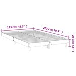 vidaXL Cadre de lit sans matelas chêne fumé 120x200 cm bois ingénierie
