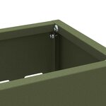 vidaXL Porte-parapluie avec stockage Vert olive 28 x 12 x 41 cm Acier