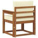 vidaXL Canapé d’extérieur Bois d'acacia massif et polyester Naturel