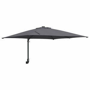 vidaXL Parasol de jardin Anthracite et noir 248.5 x 247.5 x 160 cm