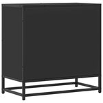 vidaXL Table de chevet noir 60x31x60 cm bois d'ingénierie et métal