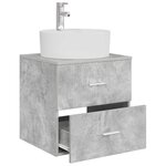 vidaXL Vanité de lavabo mural Gris béton 49 5 x 44 5 x 65 cm
