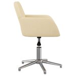 vidaXL Chaises pivotantes à manger lot de 2 Crème Tissu