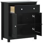 vidaXL Armoire de salle de bain BERG noir 69 5x34x80 cm pin massif