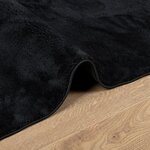 vidaXL Tapis OVIEDO à poils courts noir 120x120 cm