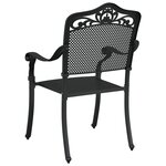 Chaises de jardin vidaXL 2 Pièces en alu moulé noir