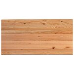 vidaXL Table à manger bord naturel bois massif chêne rectangulaire