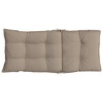 vidaXL Coussins de chaise à dossier haut lot de 6 taupe tissu oxford
