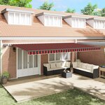 vidaXL Auvent Rétractable orange et marron 600 ×350 cm tissu
