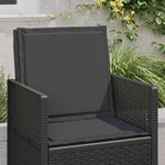 vidaXL Coussins de siège et de dos Polyester Anthracite 47 x 45 x 2 cm