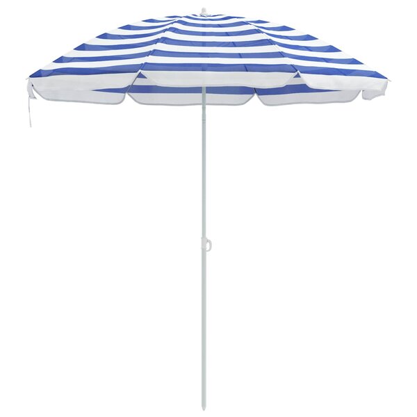 vidaXL Parasol de jardin 240 cm polyester 170T Bleu et Blanc