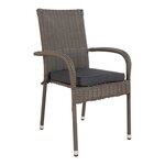 Coussin pour chaise de jardin noir 46x5 x 38 cm