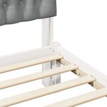 vidaXL Cadre de lit avec tête de lit rembourrée Blanc 200 x 200 cm