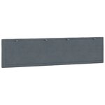 vidaXL Coussin de tête de lit gris foncé 200 cm velours