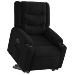 vidaXL Fauteuil inclinable électrique noir tissu