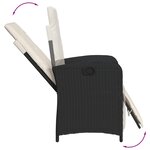 vidaXL Ensemble à manger de jardin coussins 5Pièces Noir Résine tressée