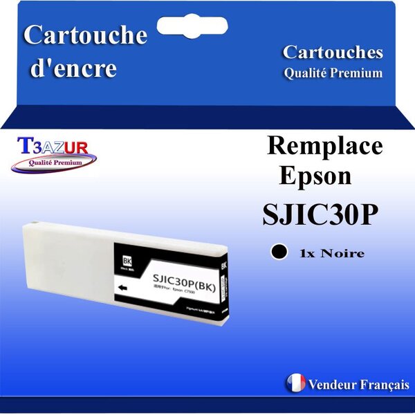 Cartouche compatible avec Epson SJIC30P - Noire - 295.2 ml