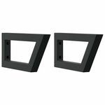 vidaXL Étagère de vasque murale acier et bois massif d'acacia