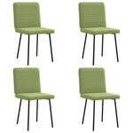 vidaXL Chaises à manger lot de 4 vert clair velours