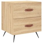 vidaXL Tables de chevet 2 Pièces chêne sonoma 40x35x47 5 cm
