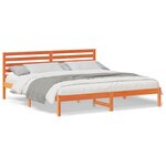 vidaXL Cadre de lit Marron cire 180 x 200 cm Bois massif en pin