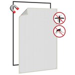 vidaXL Moustiquaire magnétique pour fenêtres blanc 80x120 cm
