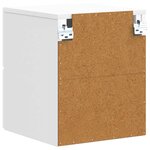 vidaXL Cabinet de chevet mural Blanc brillant 34 5 x 33 x 40 cm