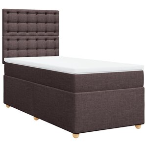 vidaXL Sommier à lattes de lit avec matelas Marron foncé 80x200 cm
