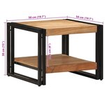 vidaXL Table basse 50x50x38 cm bois massif acacia