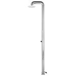 vidaXL Douche de jardin 225 cm Acier inoxydable