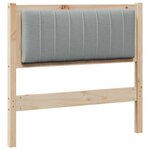 vidaXL Tête de lit capitonnée avec tête de lit Marron 90 cm Pin massif