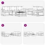 vidaXL Ensemble de canapés d'extérieur 6 Pièces Blanc et anthracite