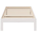 vidaXL Cadre de lit sans matelas blanc 80x200 cm bois massif de pin