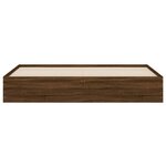 vidaXL Cadre de lit avec tiroirs sans matelas chêne marron 200x200 cm
