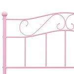 vidaXL Cadre de lit sans matelas rose métal 160x200 cm